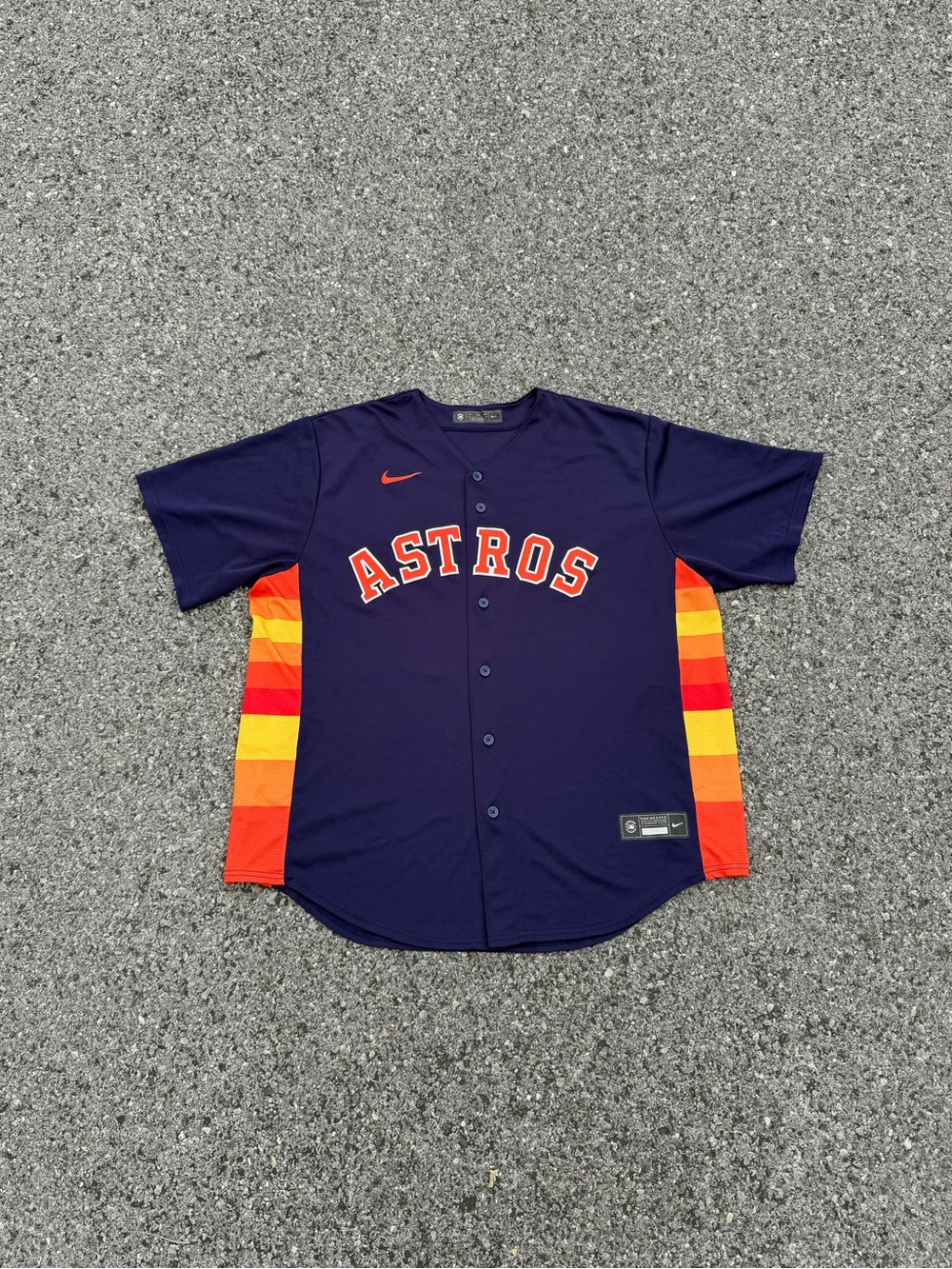 Nike Houston Astros Rainbow Jersey Baseball Mens Size 2XL Authentic EUC